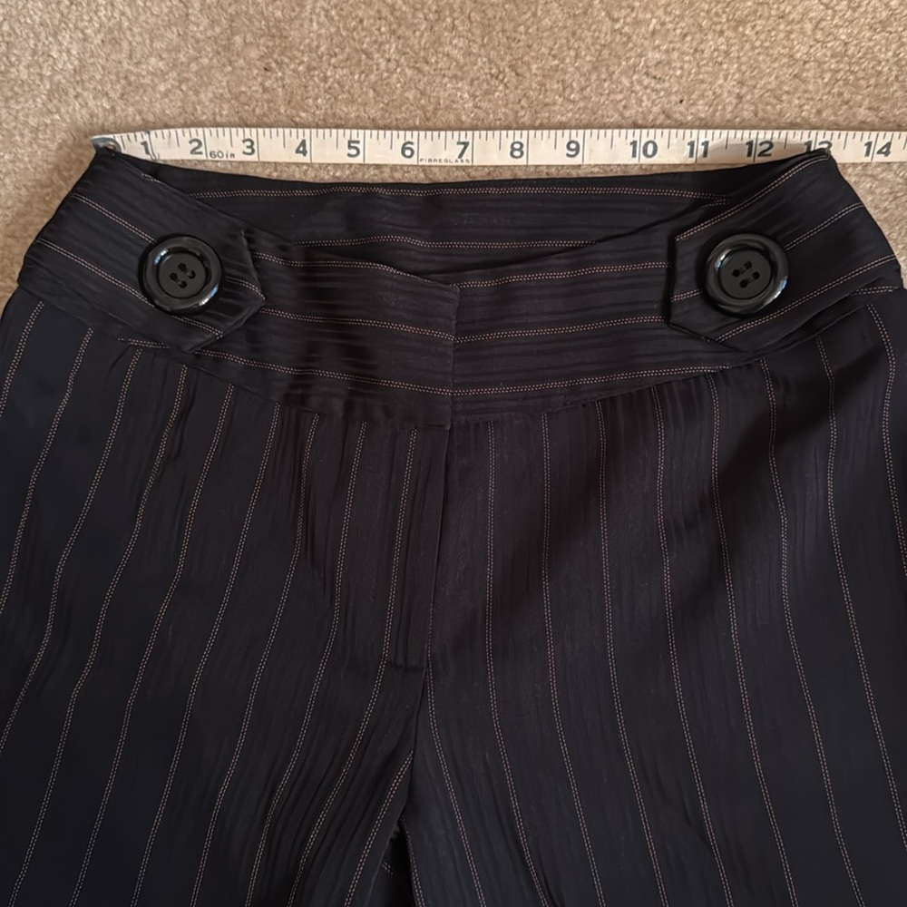 WOMEN - Black Stripe Trousers - Size 6 - Picture 8 of 12